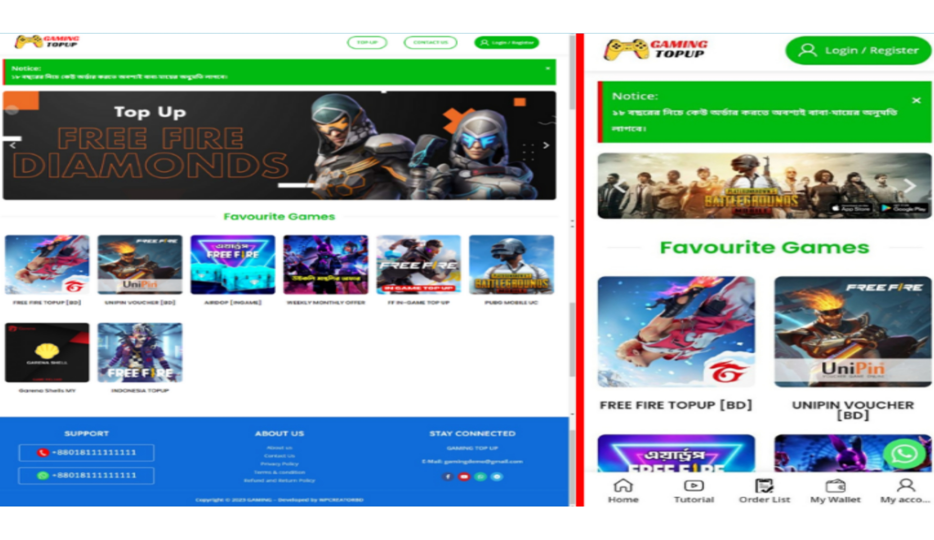Wp Digital Gaming Or Social Topup Website